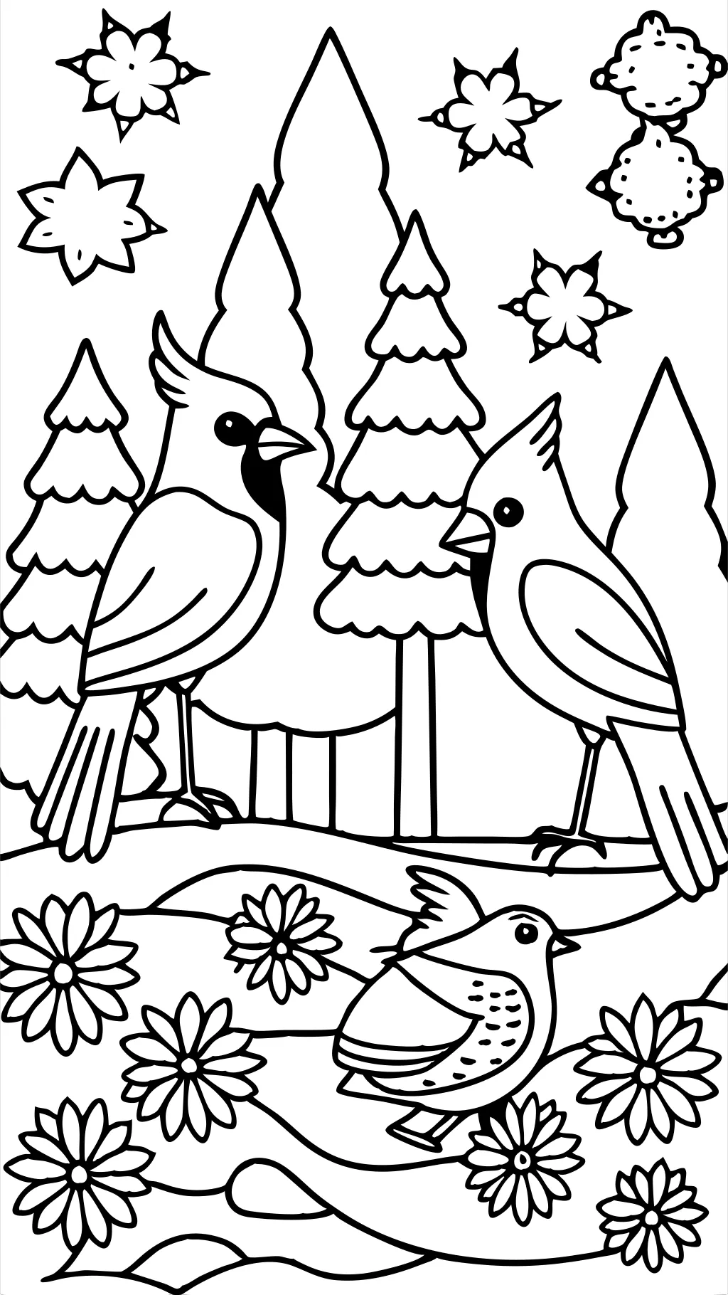 cardinal coloring pages